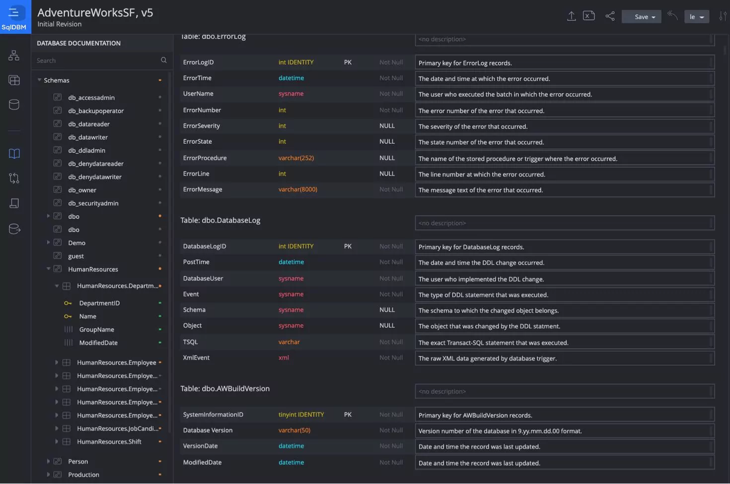 online data modeling tool SqlDBM