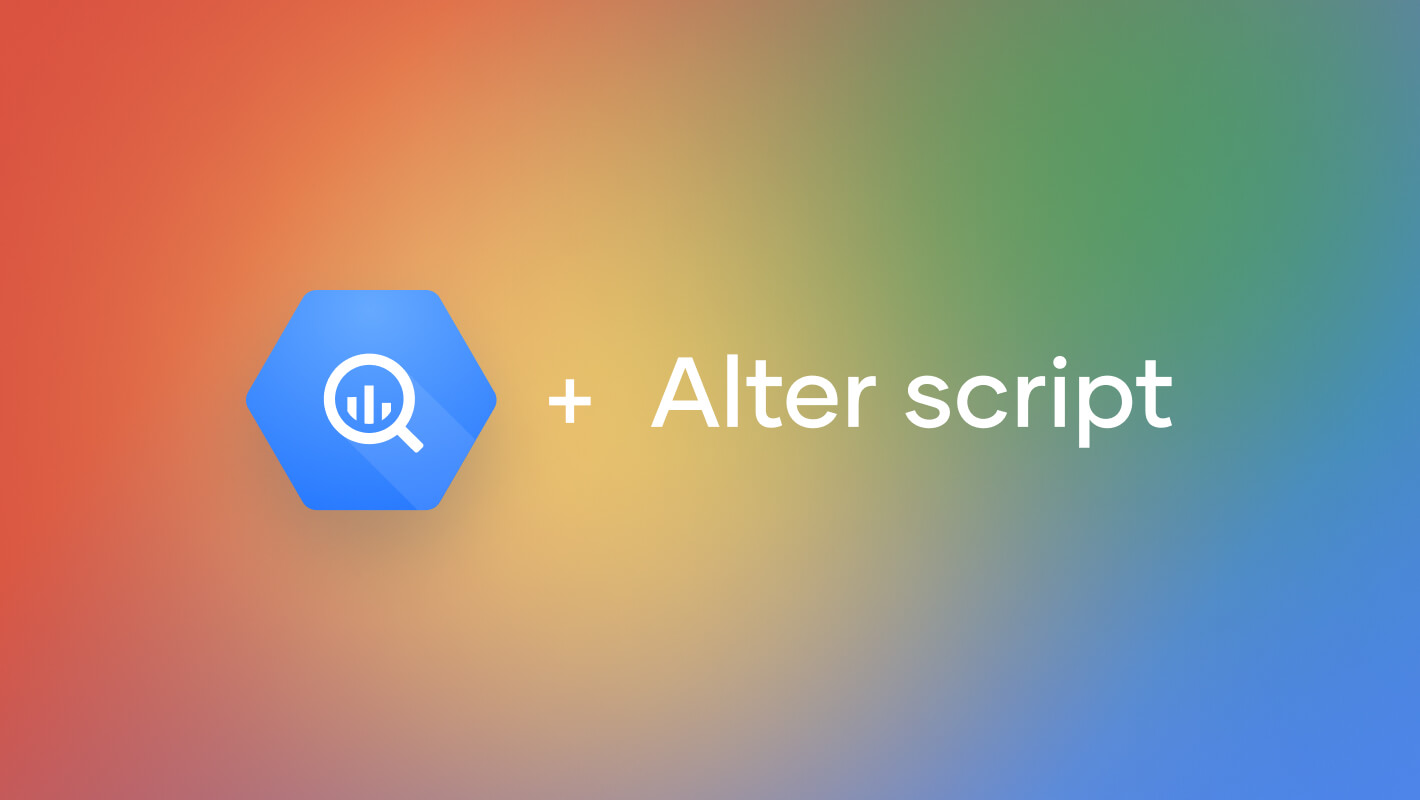 big query alter