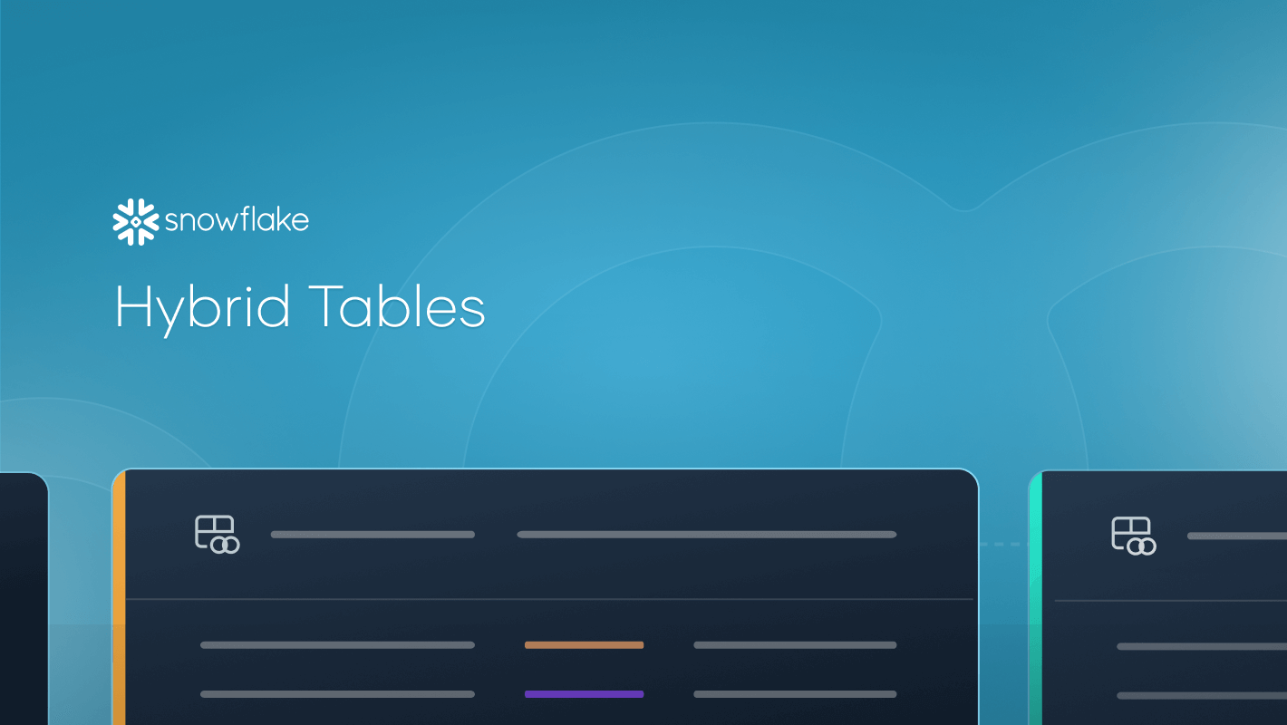 Snowflake's Hybrid Tables