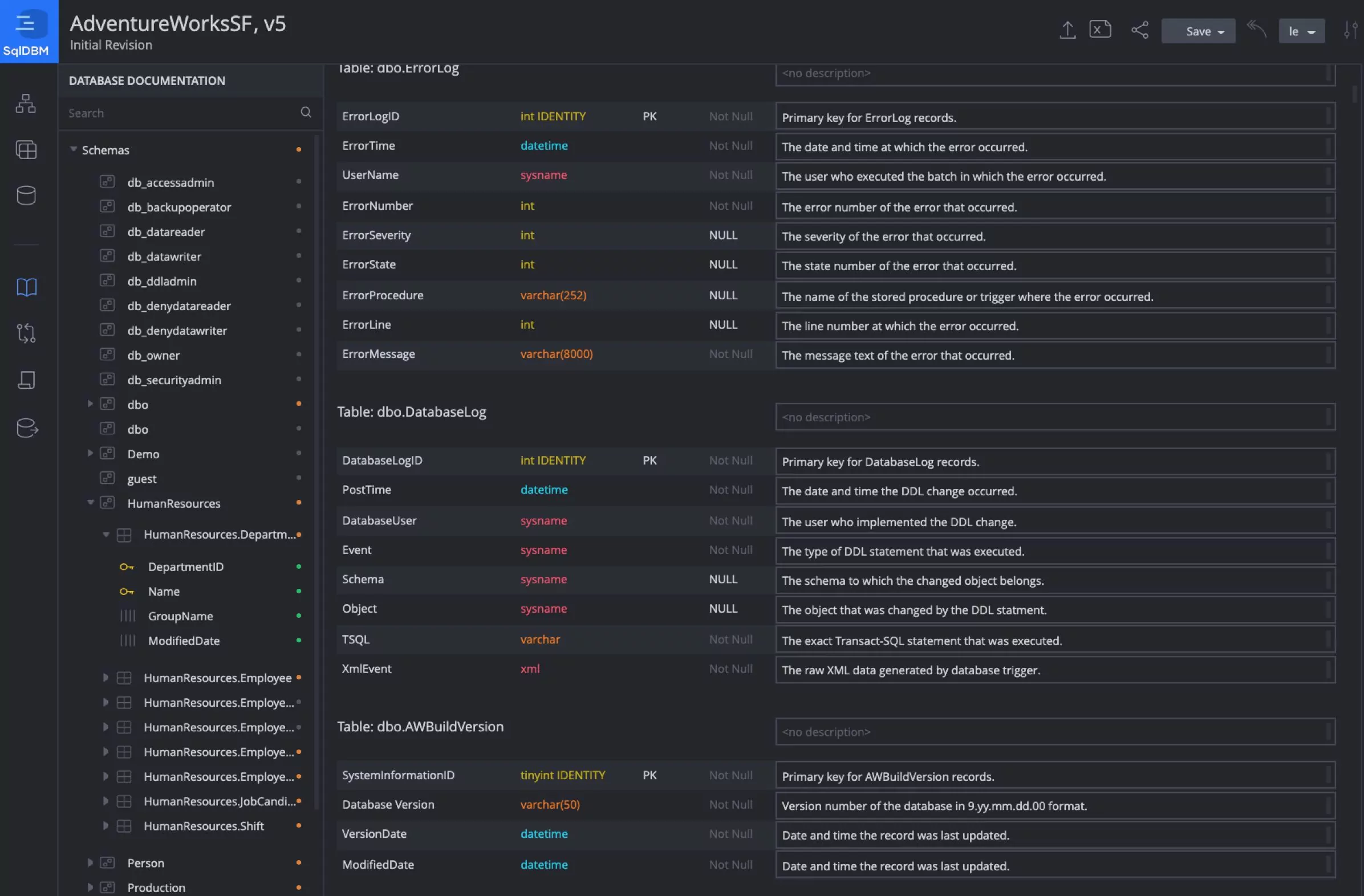 SqlDBM for project managers